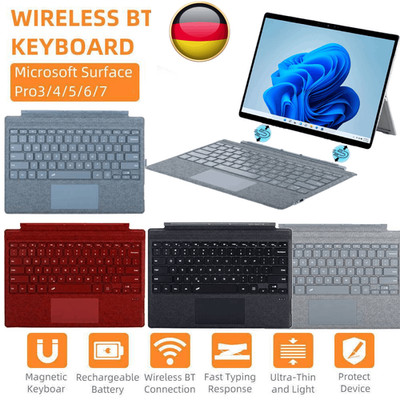 Type Cover mit Trackpad und Bluetooth für Microsoft Surface Pro 3/4/5/6/7/7Plus