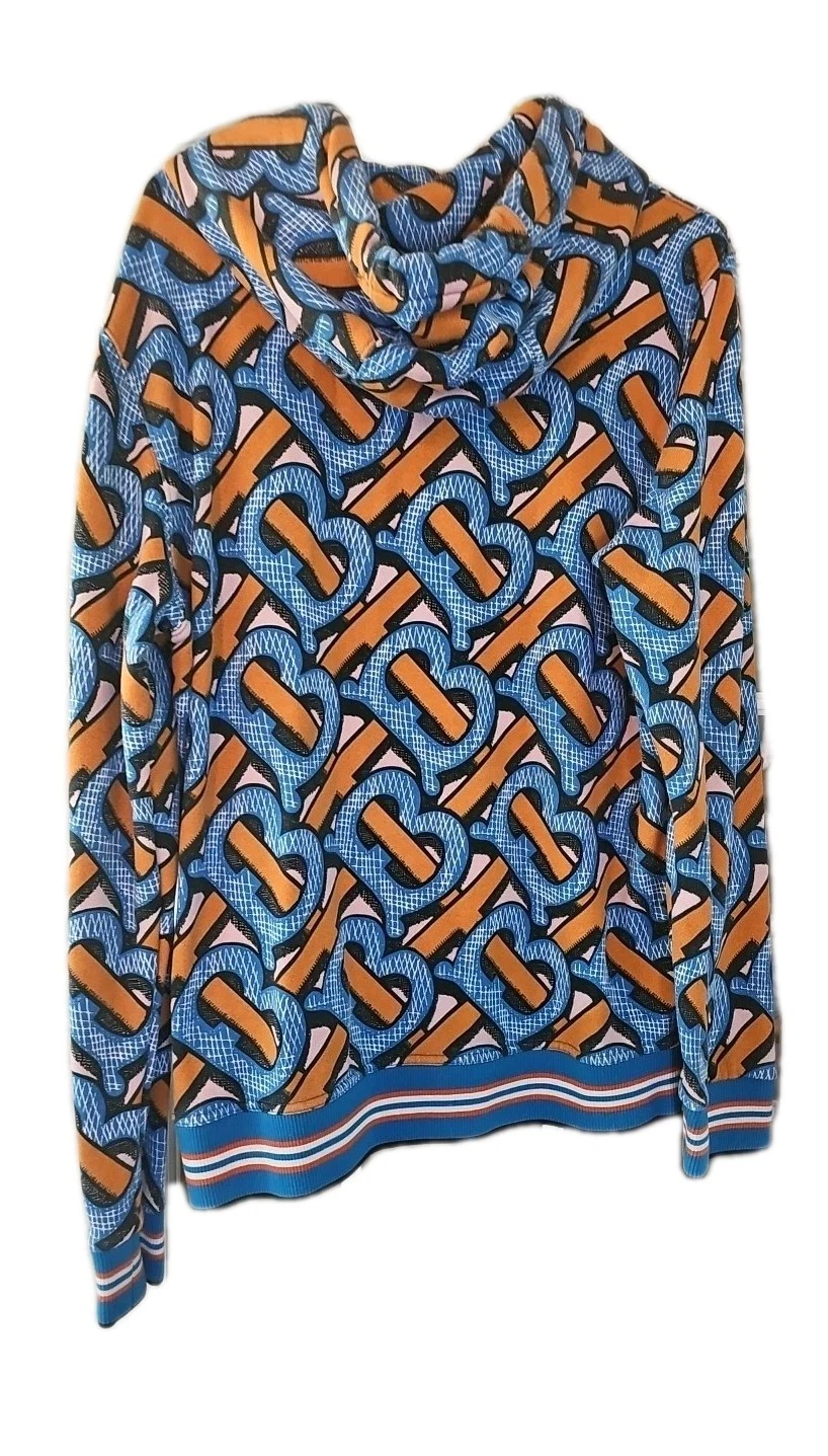 ? BURBERRY Felpa con Cappuccio Monogram Manica Lunga TG. Small Splendida Uomo Donna Bambino