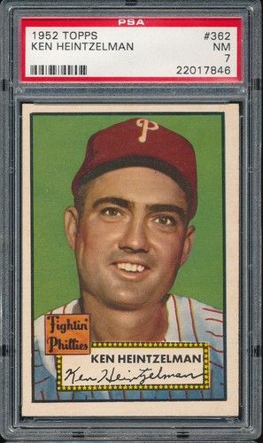 1952 Topps Ken Heintzelman #362 Hi# PSA 7 - Phillies
