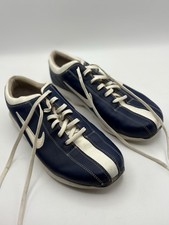 Vintage Nike Bowling Shoes Blue Swoosh Size 9W READ DESCRIPTION