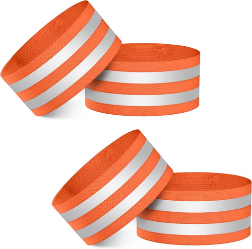 URAQT 4 Pezzi Bracciale Riflettente, 35 x 5 cm Alta visibilità Fasce (q6N