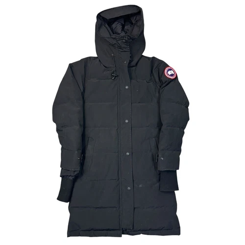 Canada Goose Parka Giacca Cappotto con Cappuccio Outdoor Nero Donna Piccolo