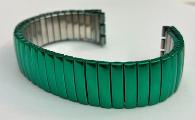 17mm Grün Metalic Flex-Uhrenarmband Edelstahl passend für Swatch Zugarmband Inox