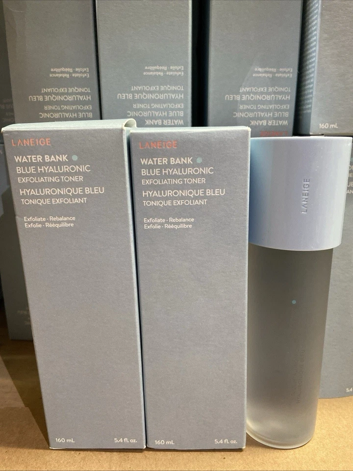 (2)LANEIGE Water Bank Blue Hyaluronic EXFOLIATING TONER 160mL NEW!! - Image 2 of 2
