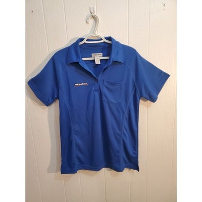 Menards Women s Ladies Large Blue Short Sleeve Shirt Polo Workwear