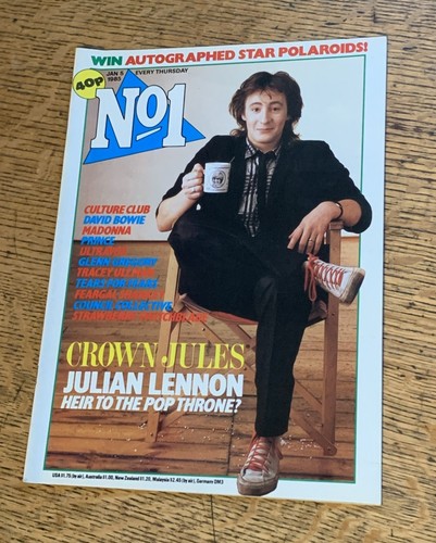 Vintage 1985 Music No.1 Magazine Bowie Julian Lennon Prince Culture Club M15 - Picture 1 of 7