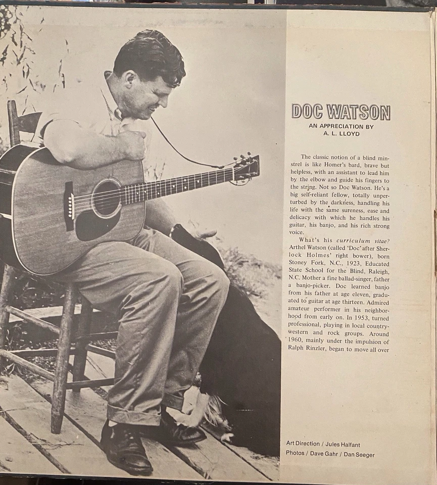 Doc Watson Ft Merle Watson/Doc Watson On Stage - 12" 2 LP/ Folk/ Bluegrass Vinyl - Image 3 of 4