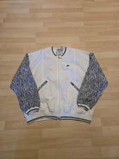 Vintage 90 s Nike Women s Tennis Jacket Size Medium White Navy Blue Full Zip