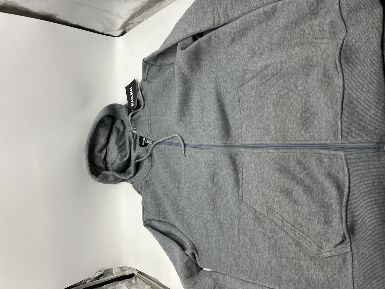 ТОЛСТОВКА BLAZE BEAT С КАРМАНАМИ И КАПЮШОНОМ НА МОЛНИИ, РАЗМЕР XL, СЕРАЯ, HR24005