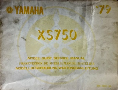 Yamaha XS750 1979 original Factory Model Guide Service Manual  