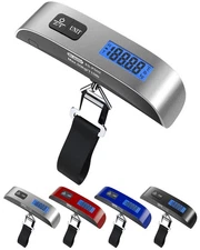 Dr.meter Luggage Scale 110lb/50kg Digital Travel Weight LCD Silver
