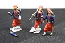 Vintage Lot of three Lead Soldiers, with static rifles, Soldiers 2 1/4" tall.