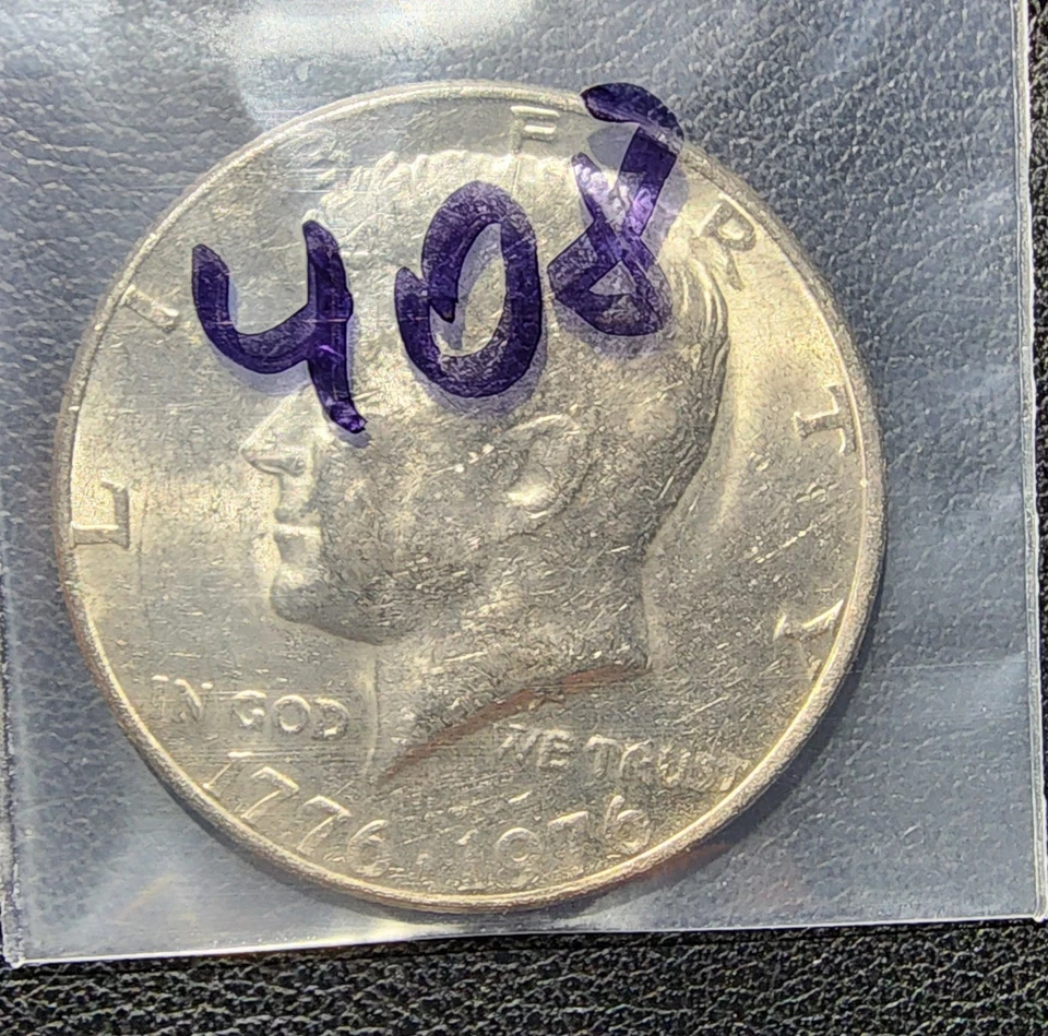 Bicentennial No Mint Mark, Close AM Kennedy Half Dollar Coin - Image 3 of 3