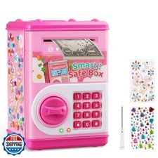 Piggy Bank for Kids, Electronic Mini ATM Bank with Password for B