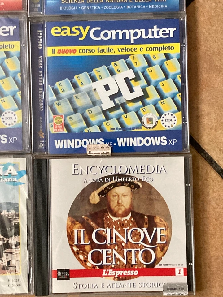 Lotto 6 CD ROM Enciclopedie Rizzoli Larousse Umberto Eco Cesena PC Vintage - Immagine 4 di 4