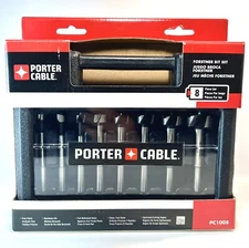 PORTER CABLE FORSTNER BITS 8 Piece Set Drill Wood Carpentry 1/4" to 1-3/8" NEW