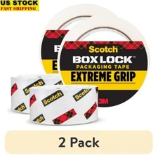 Durable Box Lock Packing Tape Refill Strong Adhesive Shipping Secure Seal 2 Pack