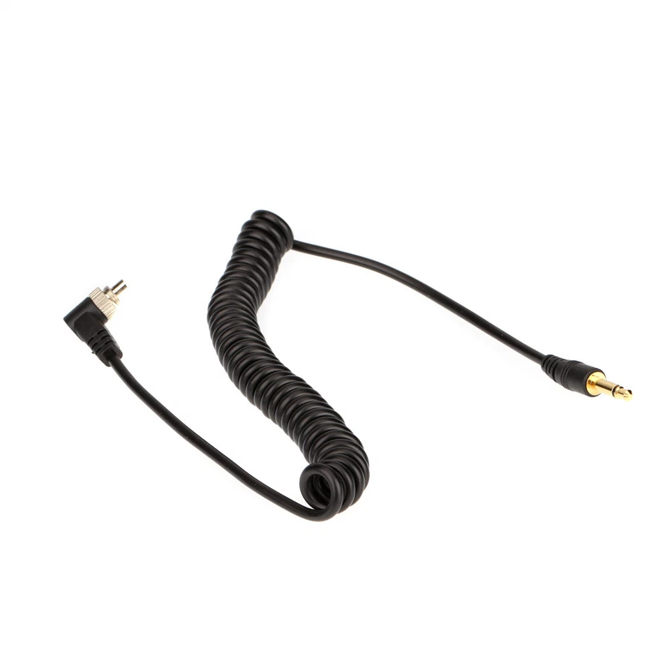 3.5mm Flash Sync Cable Cord w/ Screw Lock to Male Flash PC for Canon  N2W0 - Image 4 of 4