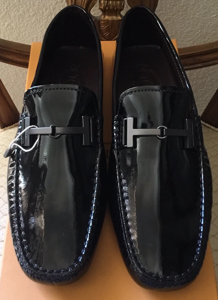 TOD’S TOD'S SLIP ON DRIVERS DA UOMO IN PELLE VERNICIATA NERA $875 TAGLIA 8 NUOVE ITALIA...