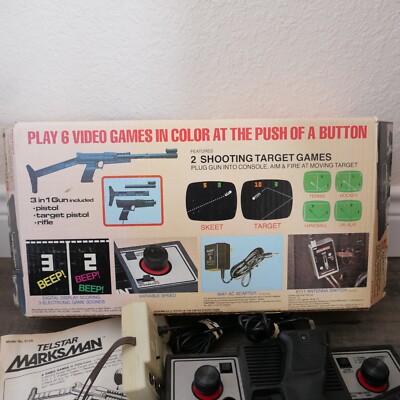 Vtg 1970's COLECO Telstar MARKSMAN w/ Light Pistol Video Game
