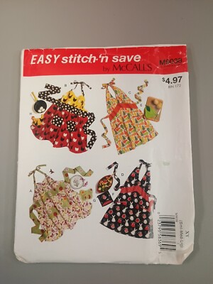 McCalls Sewing Pattern M9038 Misses Boho Chic Aprons & Potholders S M L EASY UC