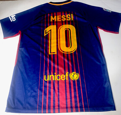 FC Barcelona LaLiga # 10 Lionel Messi Soccer Jersey Size Large | eBay