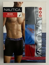 Nautica Micro Boxer Briefs - Medium - Multi Colors - NWT - 3 Pack