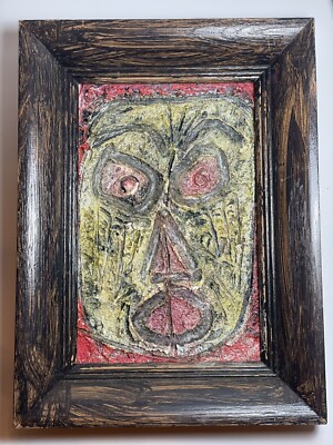 Outsider Art, Art Brut, Oil On Board  Mamma s Darling   Unsigned