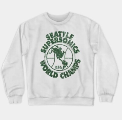 Seattle Super Sonics Basketball Sweatshirt Unisex vtg T663