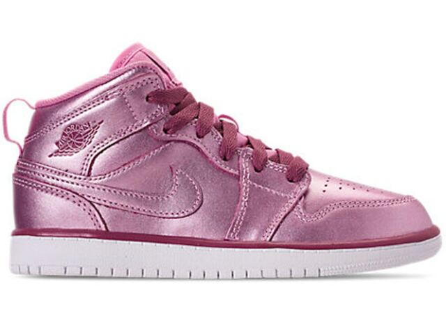 Nike Air Jordan 1 Mid SE GS Pink Rose Av5174 640 Youth Size 7y for ...