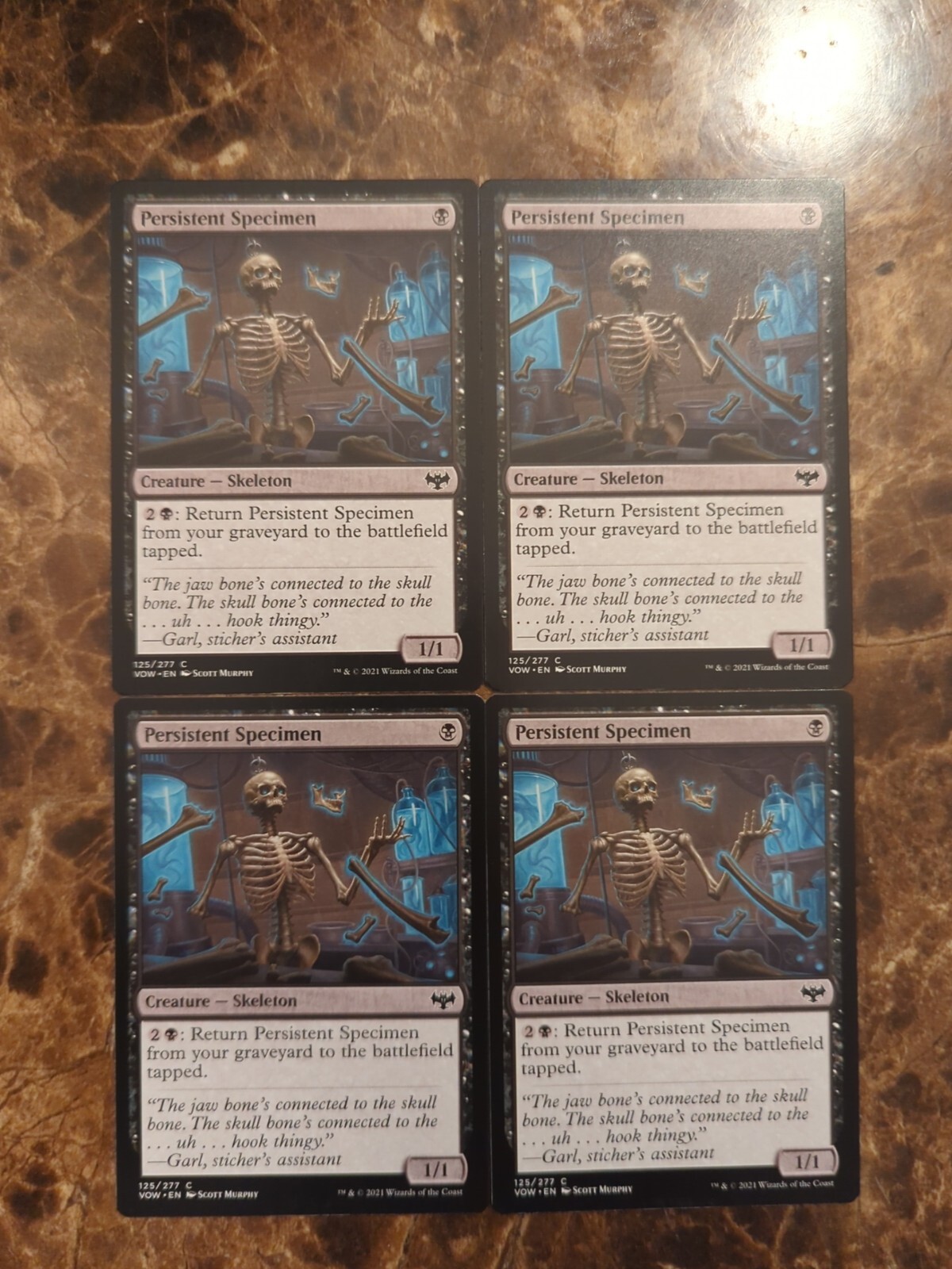 (4) Persistent Specimen *PLAYSET* Innistrad: Crimson Vow 125/277 Regular Common