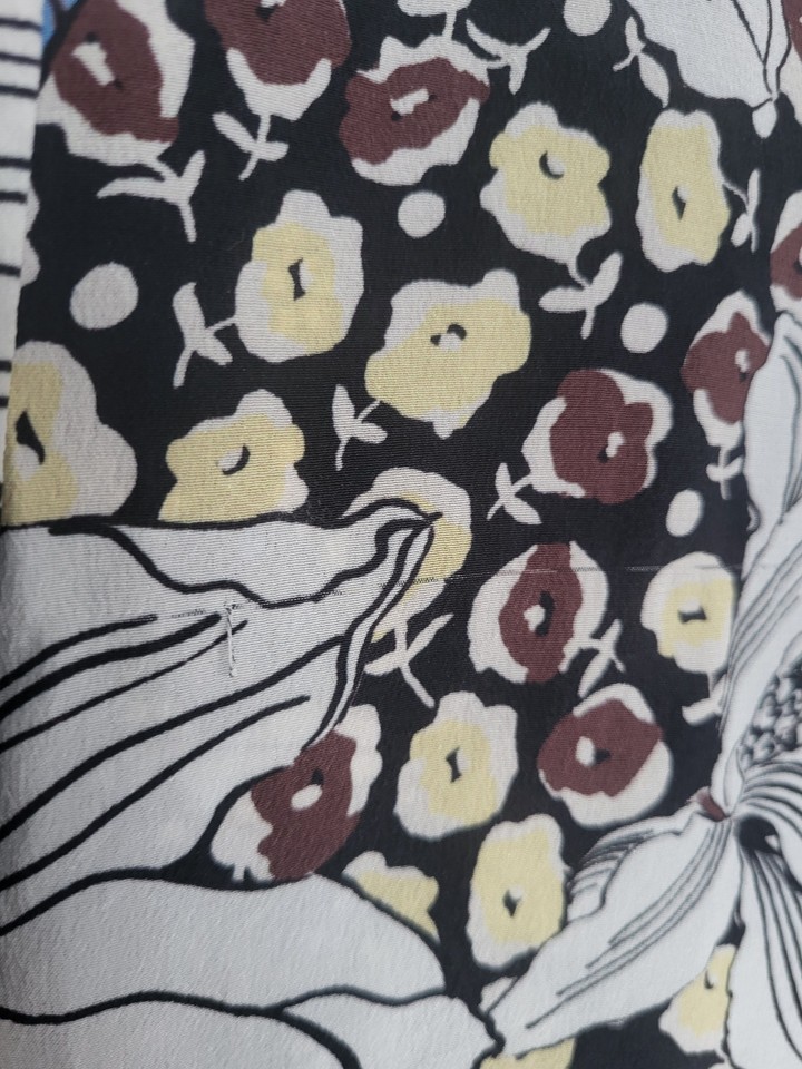 Jigsaw 100 Silk Floral Shirt Black/Brown/White Blouse Size 10 eBay