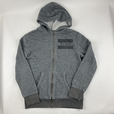 Toms For Target Sweatshirt Jacket Boys Large 12-14 Gray Full Zip