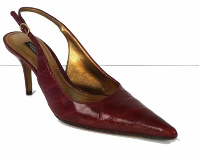 burgundy slingbacks