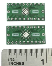 2Pcs QFN20 to DIP20 SMD 0.50 0.65 mm Adapter PCB Conveter Board w/ Header