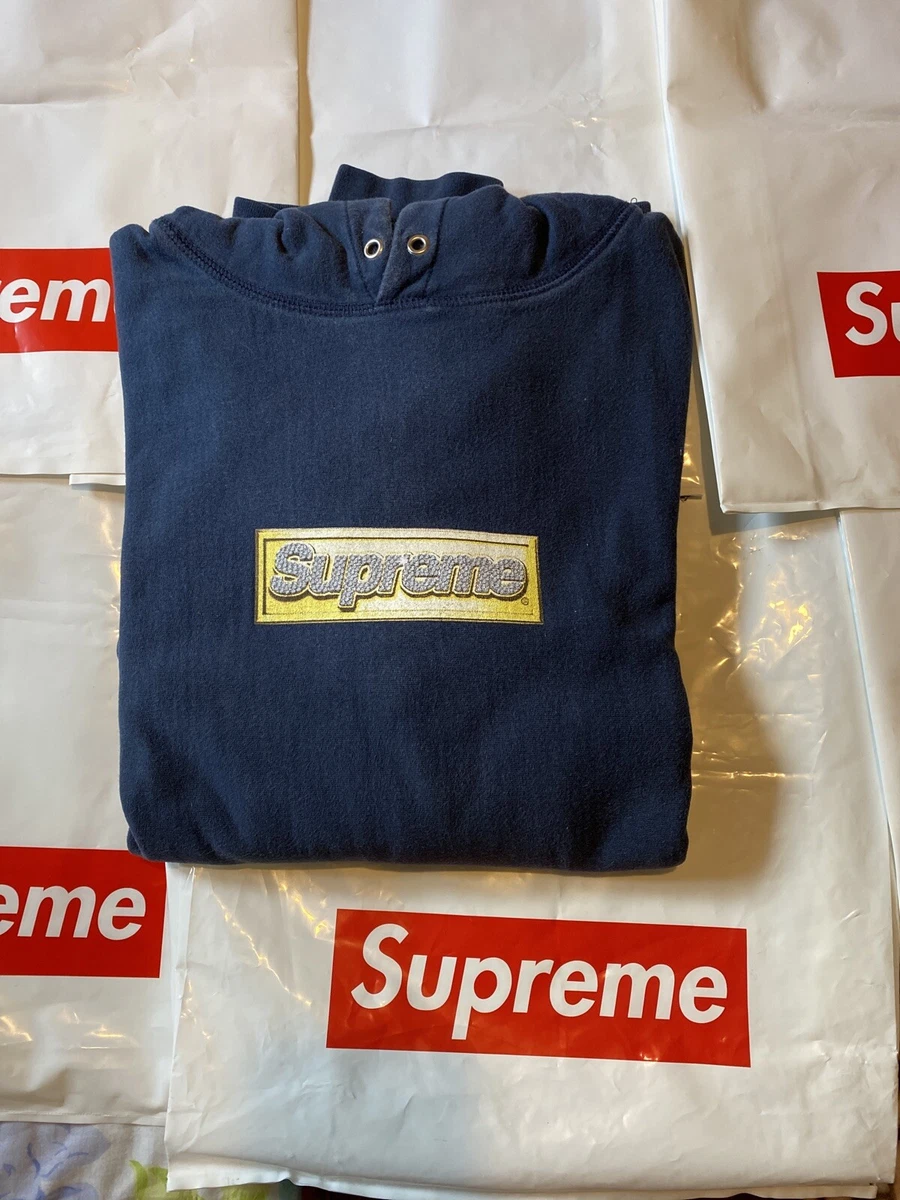 Supreme Bling Box Logo Hoodie Medium 8.5/10