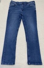 The Perfect Jean NYC Slim Fit Men’s 38x32 Denim 5-Pocket Design Stone Wash Blue