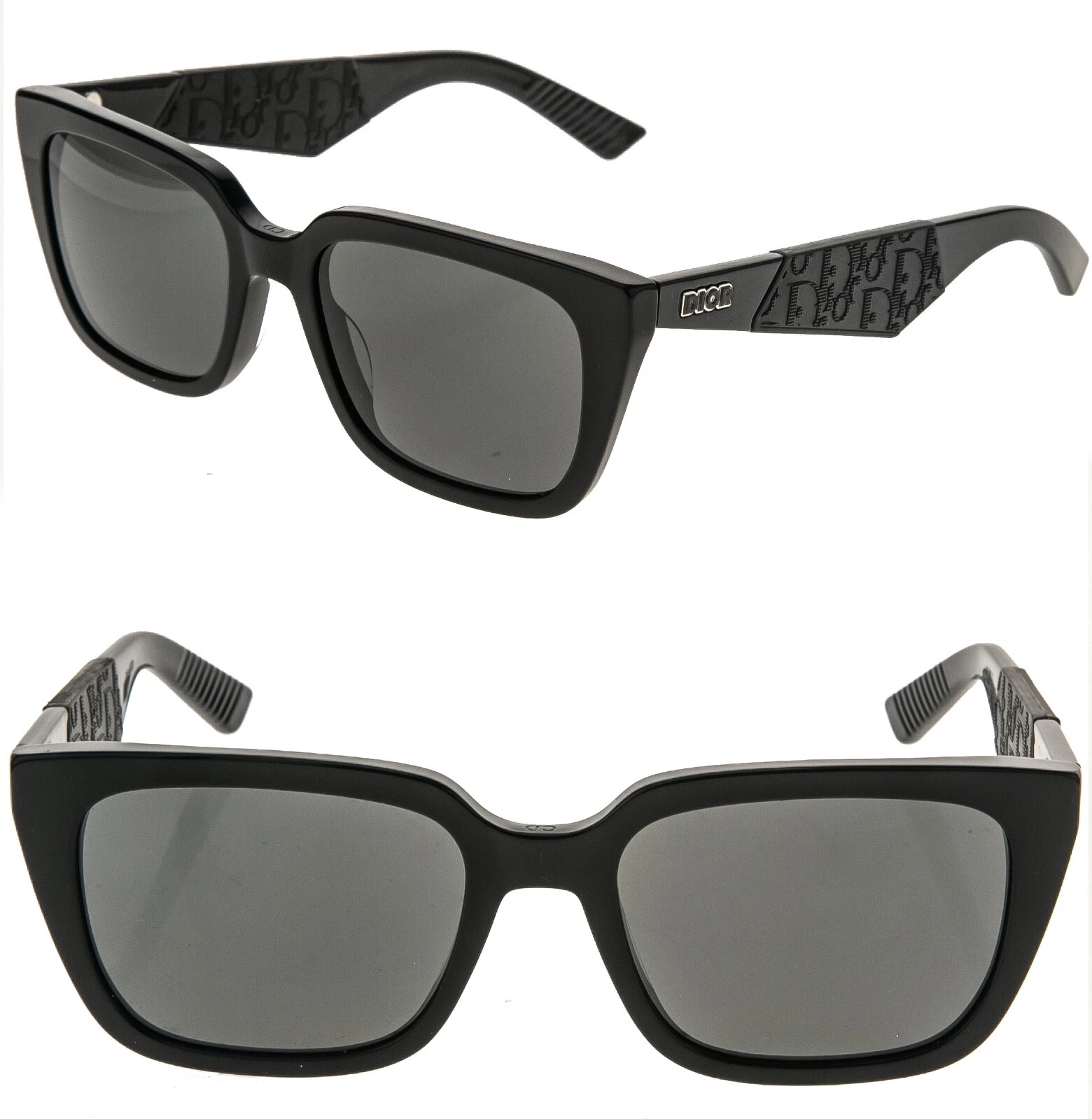 Lunettes de soleil sport CHRISTIAN DIOR noir imprimé oblique B27 S2I DM40089I DiorB27