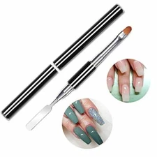 2-in-1 PolyGel Nail Brush & Spatula – Dual-Ended Gel Builder Application Tool