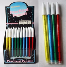 4X RARE VINTAGE 80'S BENSIA PEARLIZED NON SHARPENING PENCILS PENCIL TAIWAN NEW !