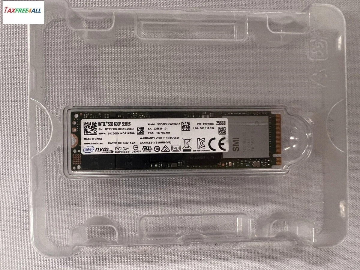 Bulk Intel SSD 600p Series SSDPEKKW256G7X1 256 GB M.2 80mm PCIe