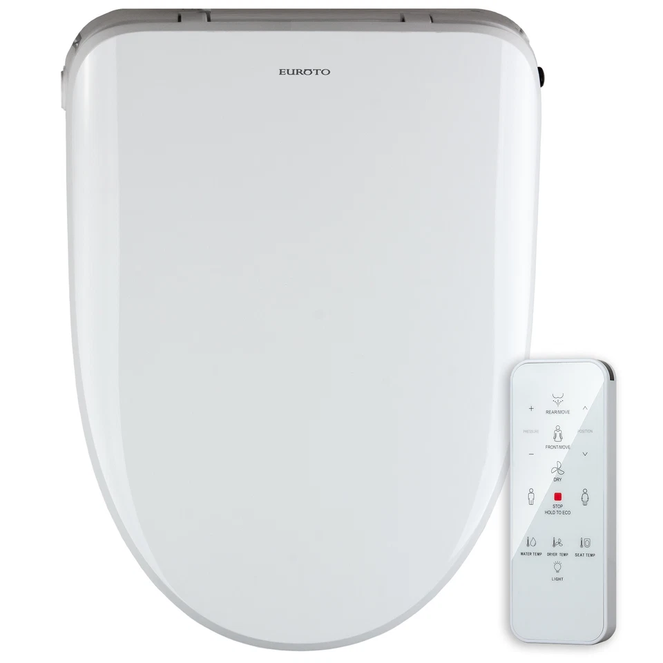 Smart Electric Bidet Toilet Heated Seat Elongated LCD Auto Flush Dry Night Light - Image 2 of 4