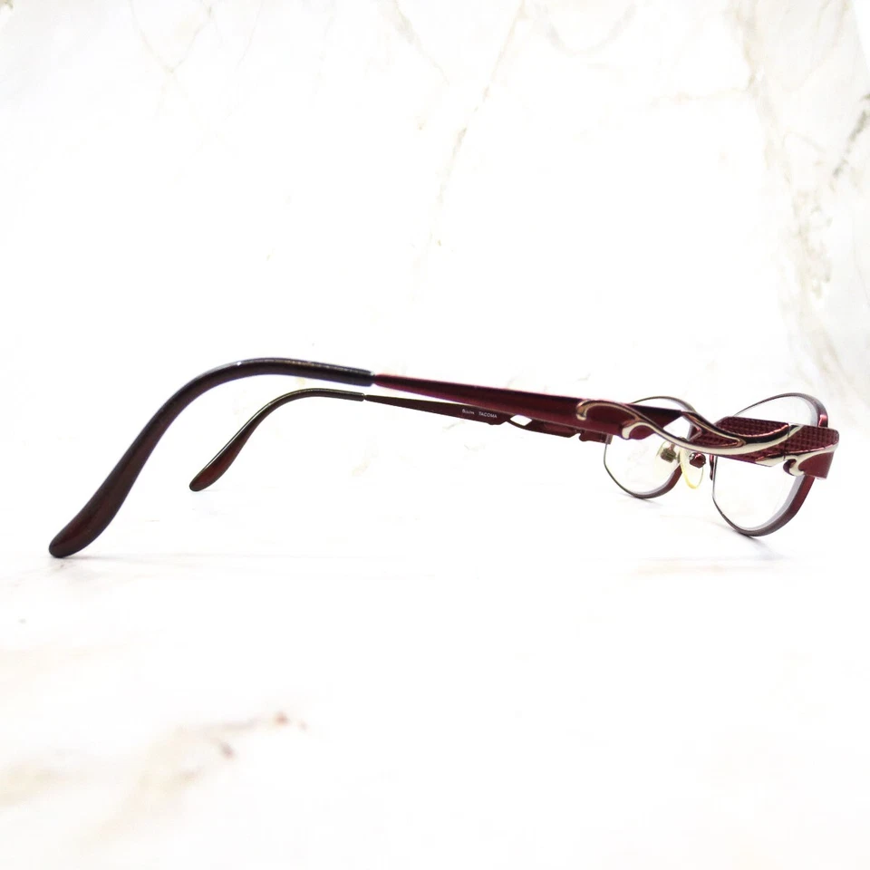 Женская оправа для очков Bulova Tacoma бордовая прямоугольная с полным ободком 52-17-135 - Изображение 3 из 4