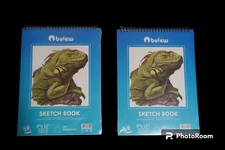 2-Pack Art Sketchbook, Spiral Bound Notebook with Acid Free Paper, 9'' x 12"