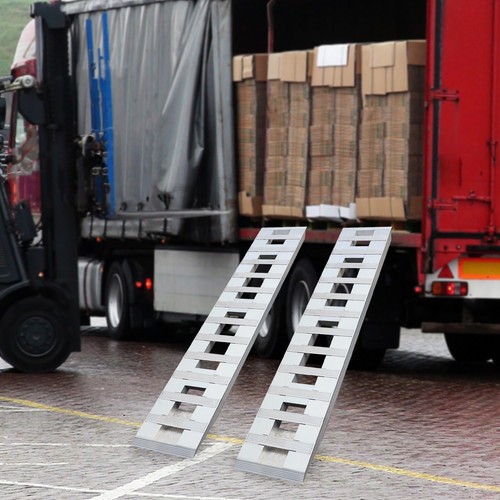 2-Pack Truck Car Auto Trailer Ramps 6800lbs Aluminum Trailer Ramp Loading Ramps - Foto 2 di 14