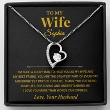 Custom To My Wife Necklace , Anniversary Gift Wife , Valentines Gift for Wife