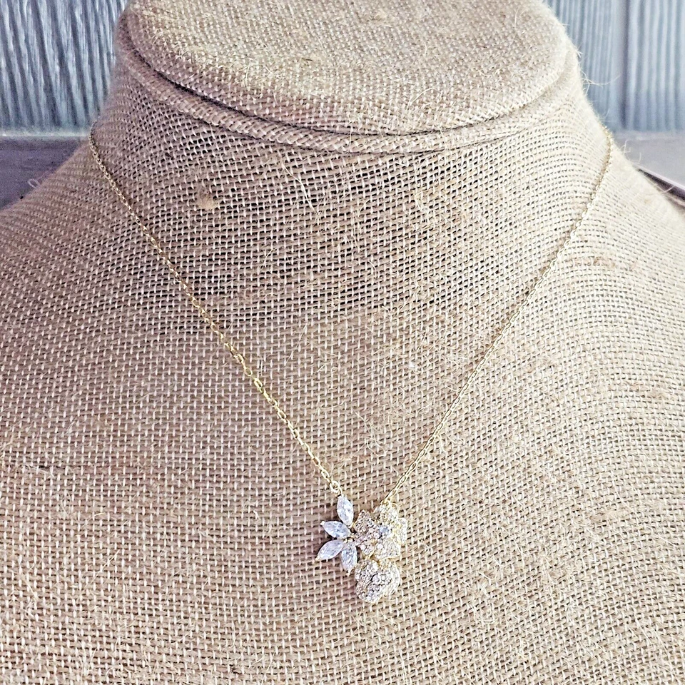 kate spade- That Special Sparkle- Pave Floral Pendant Necklace- NWT- $78 - Image 3 of 4