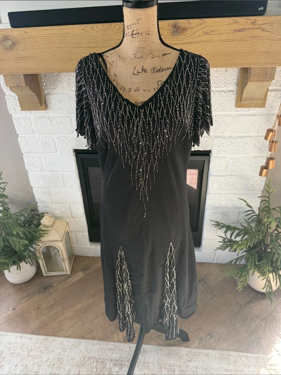 j kara beaded dress NEW J Kara size 16P beaded gown