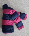 3T Ralph Lauren Girls Down Waterfowl Feather Stripe Pink Puffer Reversible  — photo 4