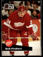 1991-92 Pro Set French #61 Bob Probert Red Wings Hockey Card 1202L